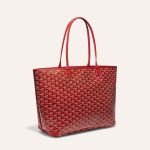 Goyard Artois Tote MM Red Goyardine Canvas & Chevroches Calfskin Palladium Hardware - Image 2